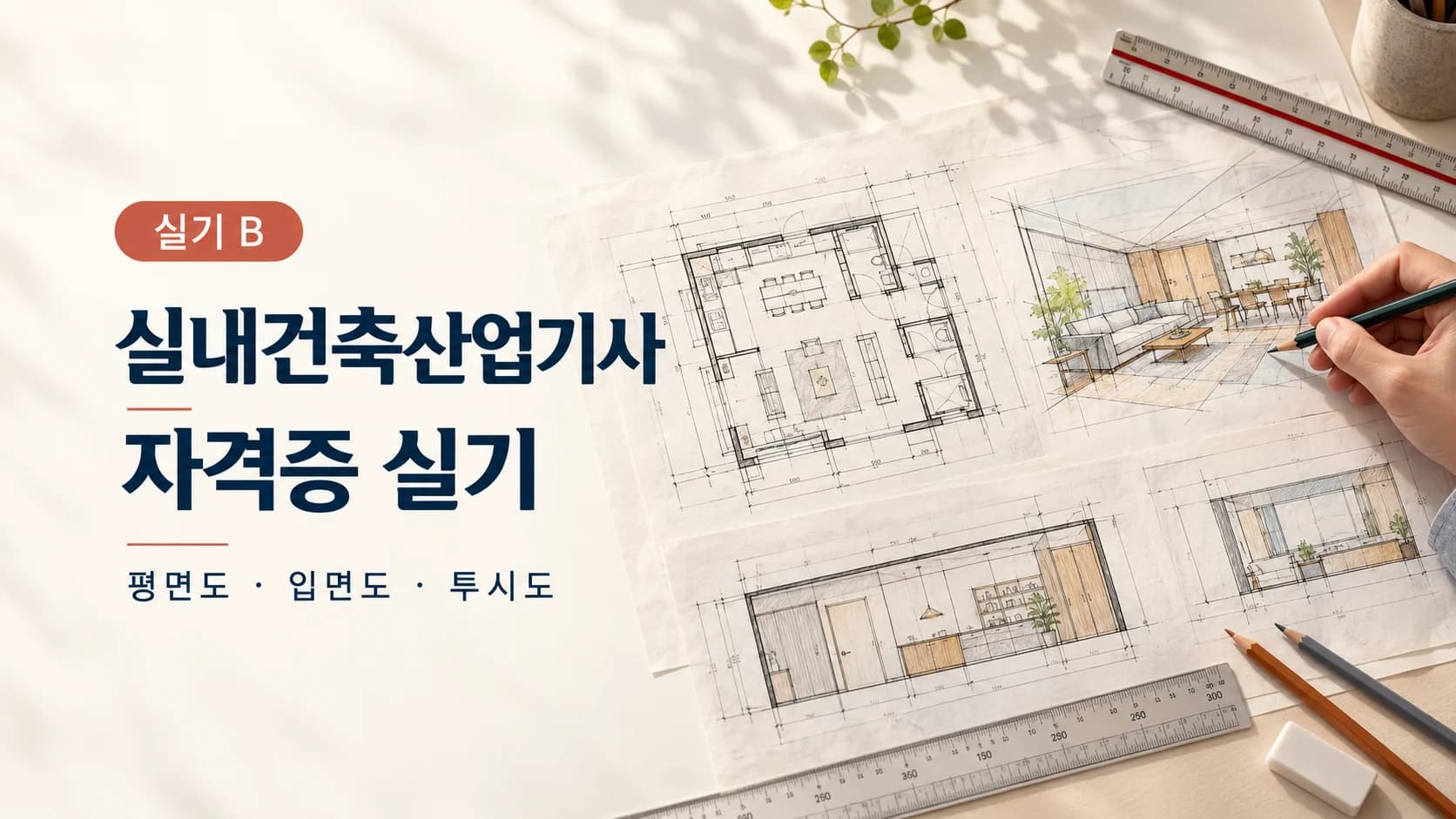 [합격] 실내건축산업기사 자격증 실기 B
